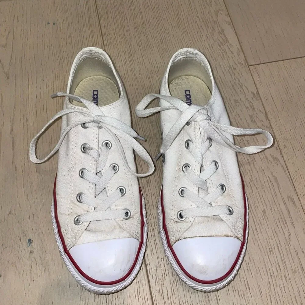 White Converse Youth Size 3